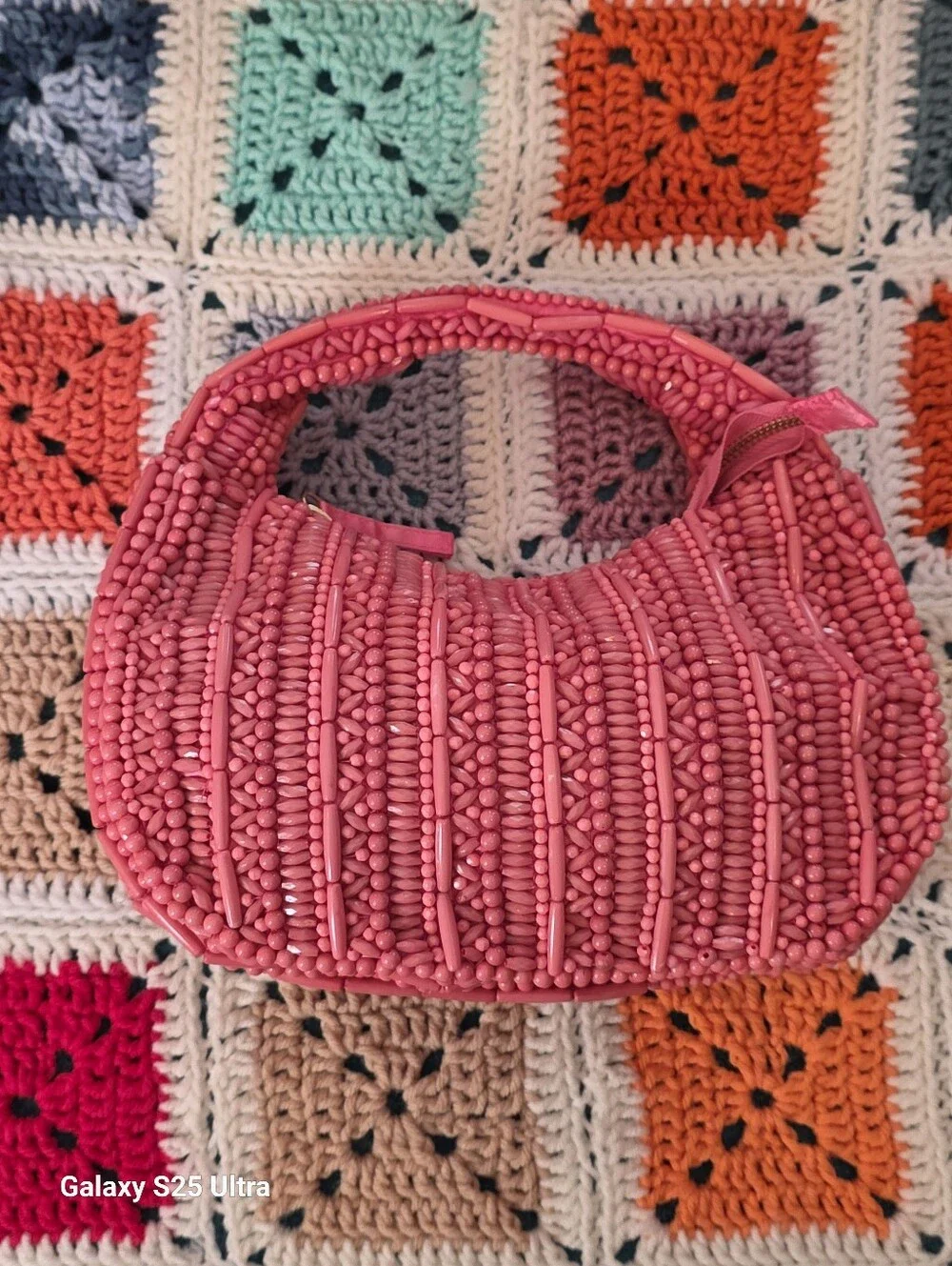 Viral Pink Tiktok Trend Beaded Bag Handcrafted In India